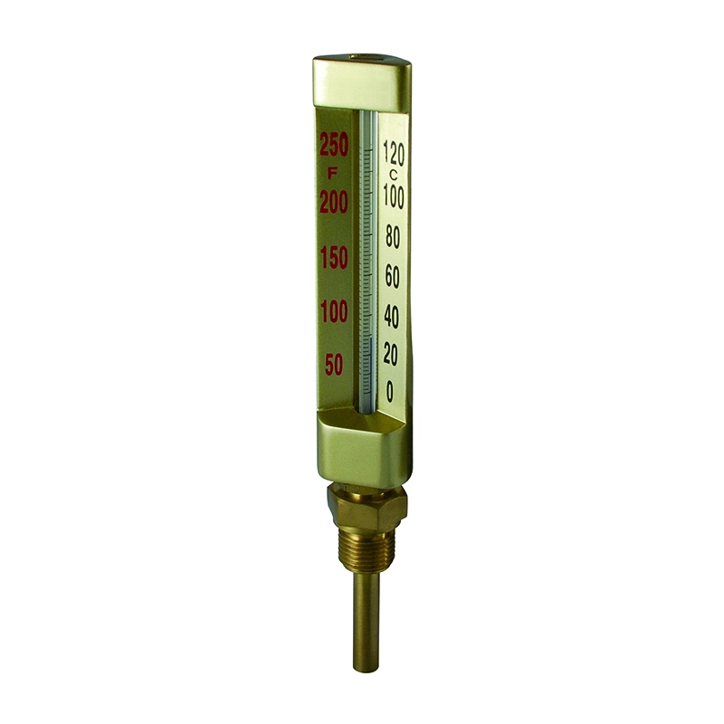 V-förmiges Glasthermometer